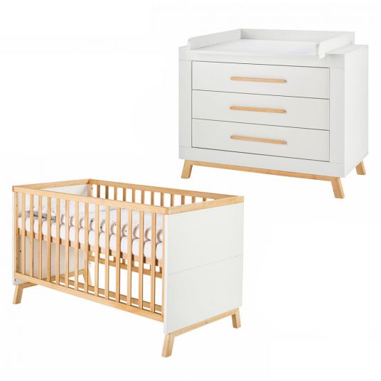 Schardt Economy set nursery Miami White with bed and changing unit -