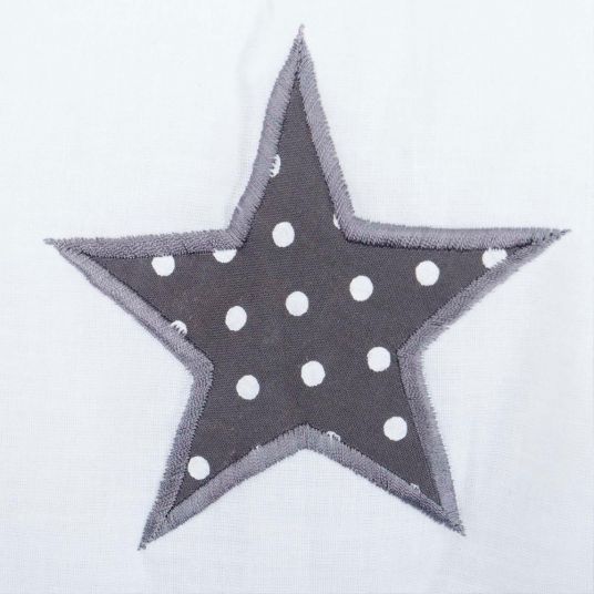 Schardt Stoff-Wickelauflage mit Frottee-Bezug - Stern Grau