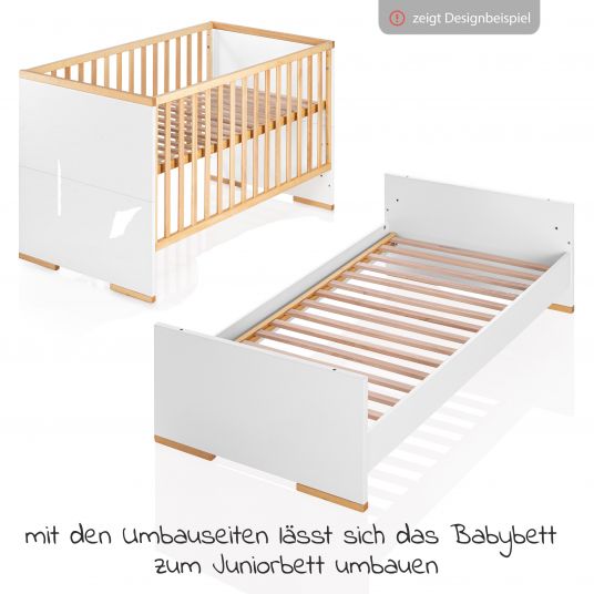 Schardt Umbauseiten für Babybett Designline Basic und Komfort - Weiß