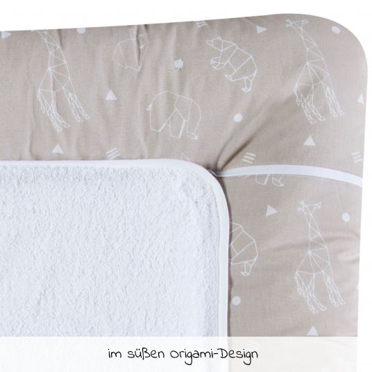 Schardt Changing mat with terry cover 75 x 80 cm - Origami - Beige