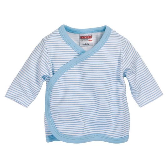 Schnizler Wrap Shirt a maniche lunghe - Blu a righe - Taglia 44