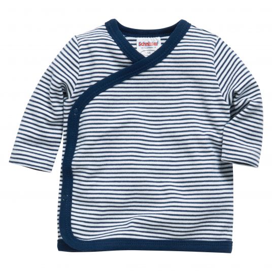Schnizler Wrap shirt long sleeve - striped navy - size 56