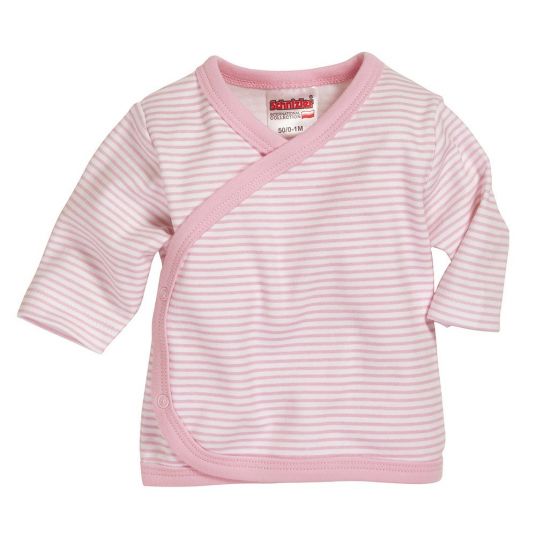 Schnizler Wrap shirt long sleeve - striped pink - size 44