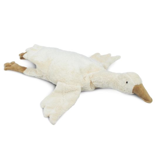 Senger Cuddly toy with heat cushion / nursing pillow goose large 80 cm - made of organic cotton GOTS with spelt chaff filling - white