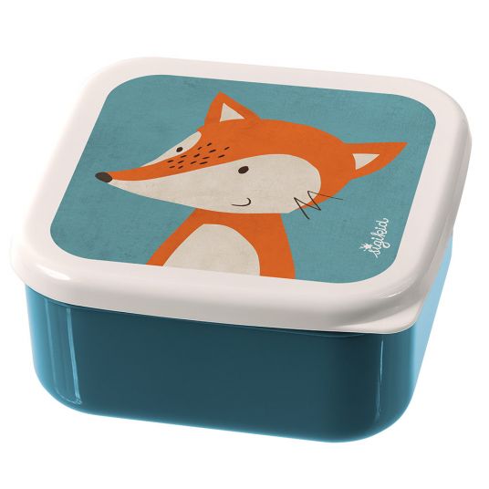 sigikid 3pcs Snack Box Set - Fox - Blue Orange