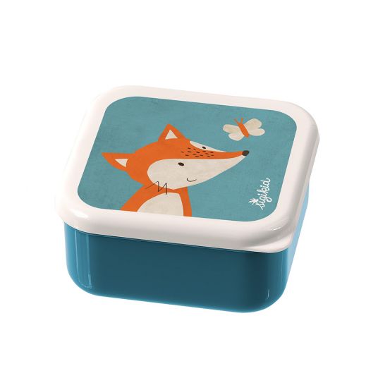 sigikid 3pcs Snack Box Set - Fox - Blue Orange