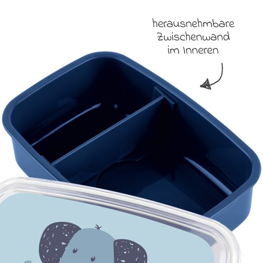 sigikid Brotdose / Lunchbox - Elefant - Blau