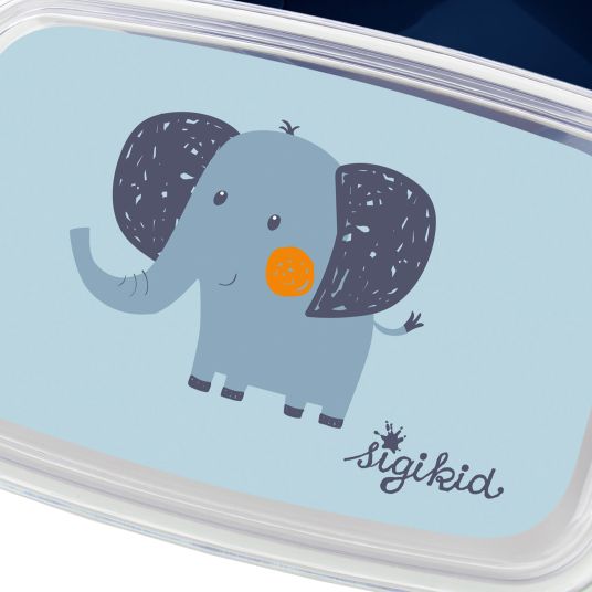 sigikid Brotdose / Lunchbox - Elefant - Blau