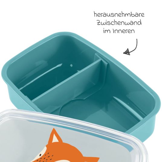 sigikid Brotdose / Lunchbox - Fuchs - Blau Orange