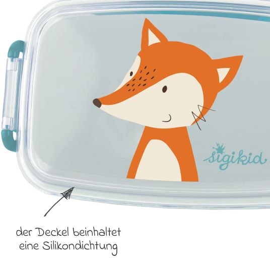 sigikid Lunch box - Fox - Blue Orange