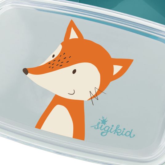 sigikid Lunch box - Fox - Blue Orange