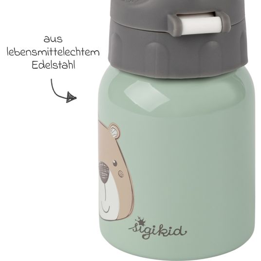 sigikid Edelstahl-Trinkflasche 250 ml - Bär - Mint