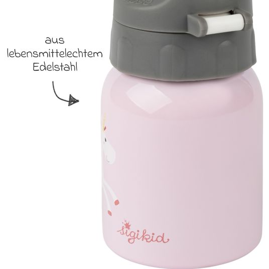 sigikid Edelstahl-Trinkflasche 250 ml - Einhorn - Rosa