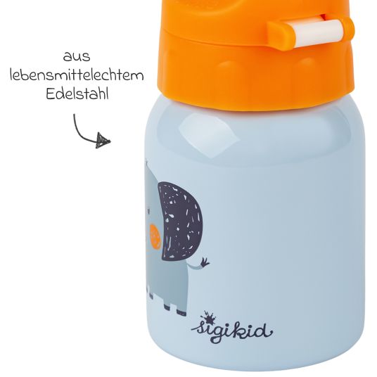 sigikid Edelstahl-Trinkflasche 250 ml - Elefant - Blau