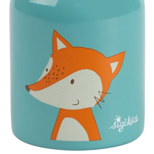 sigikid Bottiglia in acciaio inox da 250 ml - Fox - Blu Arancione