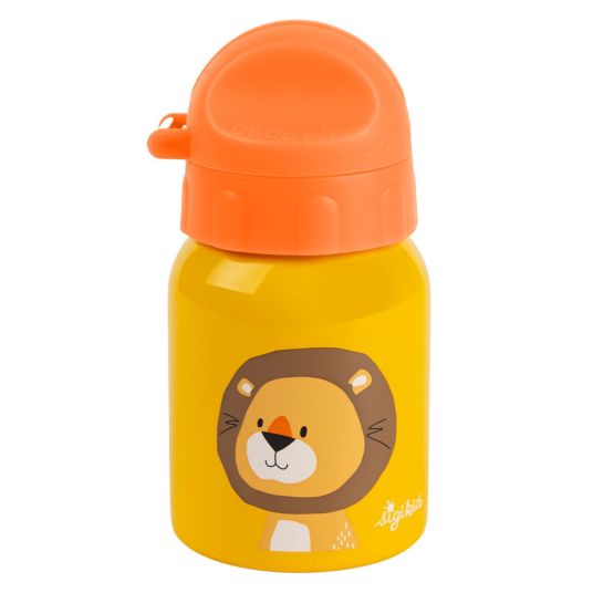 sigikid Stainless steel drinking bottle 250 ml - Lion - Yellow Orange
