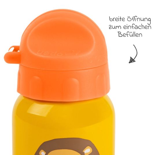 sigikid Stainless steel drinking bottle 250 ml - Lion - Yellow Orange