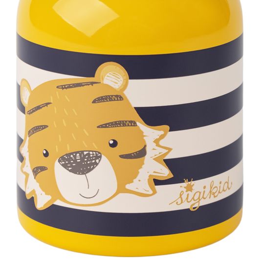 sigikid Edelstahl-Trinkflasche 250 ml - Tiger - Gelb Blau