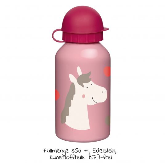 sigikid Stainless steel - drinking bottle Pony 350 ml