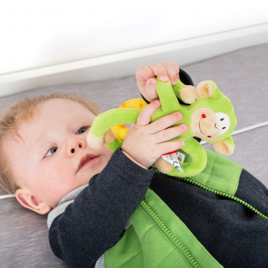 sigikid Griffin with rattle - monkey - green
