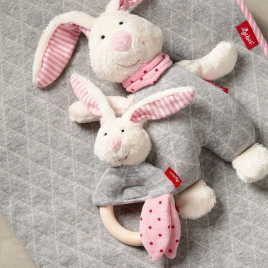 sigikid Griffin with rattle bunny - Urban Baby Edition - Pink
