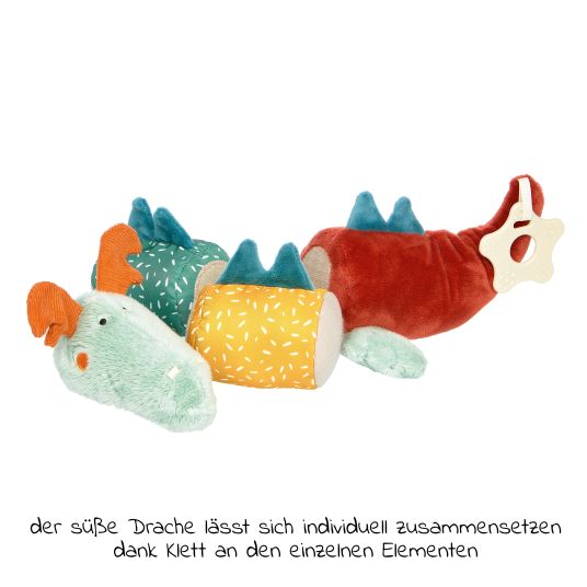 sigikid Velcro dragon toy with teething ring 45 cm
