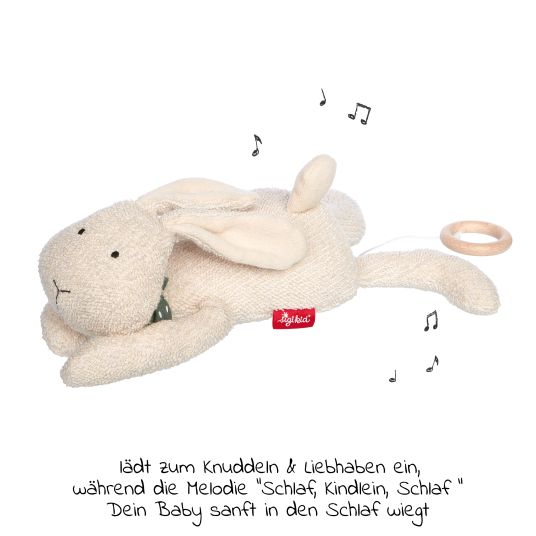 sigikid Musical clock 36 cm - Bunny - Beige