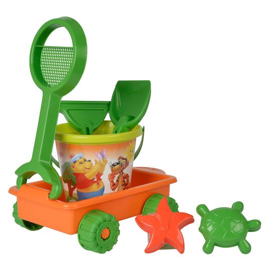 Simba Toys Piccolo carretto con 6 giochi di sabbia
