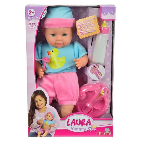 Simba Toys Puppe Laura I am Hungry mit Funktionen 38 cm