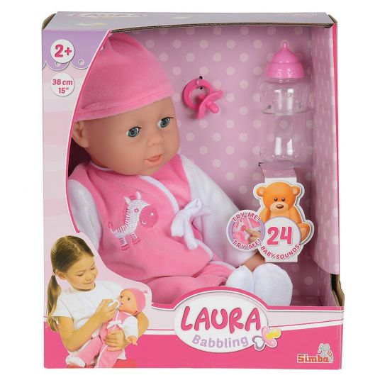 Simba Toys Bambola Laura con funzioni Baby Talk 38 cm