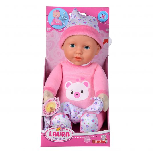 Simba Toys Puppe Laura mit Funktionen Nachtlicht und Melodie 30 cm
