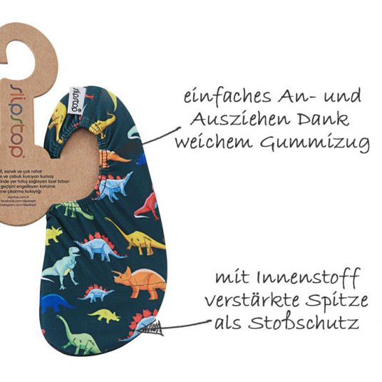 Slipstop Badeschuhe für Babys & Kinder Dino - Gr. 18/20