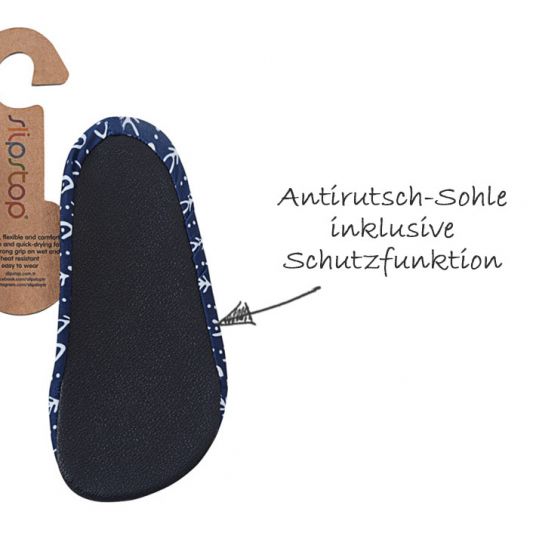 Slipstop Bath shoes for babies & children - Fishbone - size 18/20