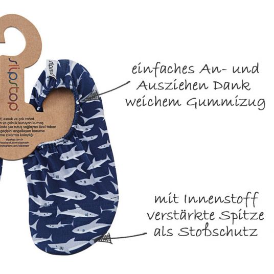 Slipstop Badeschuhe für Babys & Kinder Sharks - Gr. 18/20
