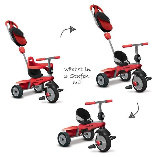 Smart Trike Triciclo Breeze GL 3 in 1 con sterzo touch - Rosso