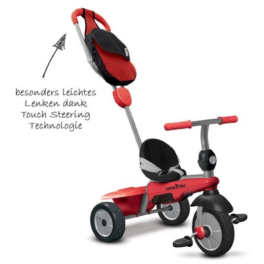 Smart Trike Triciclo Breeze GL 3 in 1 con sterzo touch - Rosso