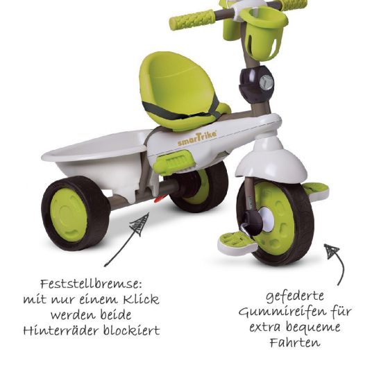 Smart Trike Triciclo Dream 4 in 1 con sterzo tattile - Verde