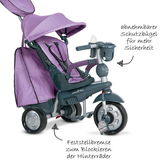 Smart Trike Triciclo Explorer 5 in 1 con Touch Steering - Viola