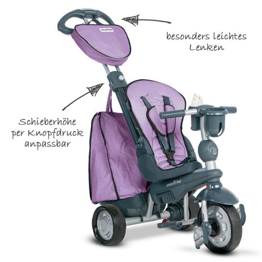 Smart Trike Dreirad Explorer 5 in 1 mit Touch Steering - Purple