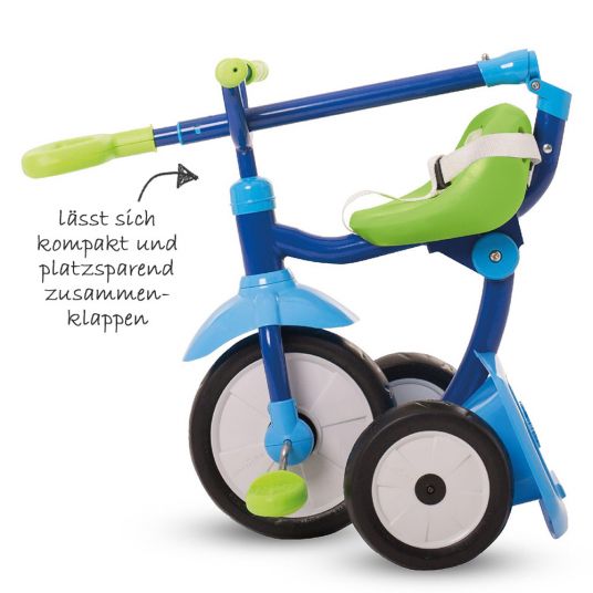 Smart Trike Tricycle Folding Fun 2 in 1 - Blue Green