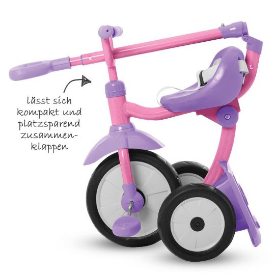Smart Trike Tricycle Folding Fun 2 in 1 - Purple Pink