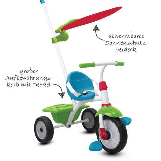Smart Trike Triciclo Fun Plus - Blu Verde Rosso