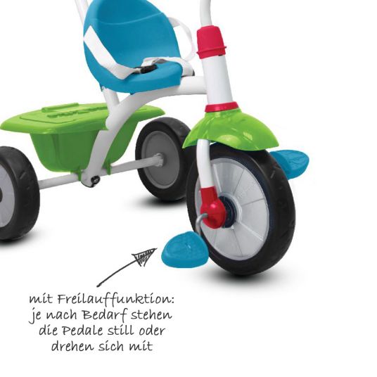 Smart Trike Triciclo Fun Plus - Blu Verde Rosso