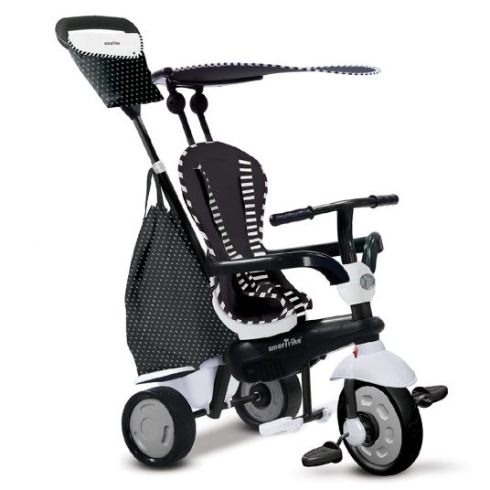 Smart Trike Dreirad Glow 4 in 1 mit Touch Steering - Black & White