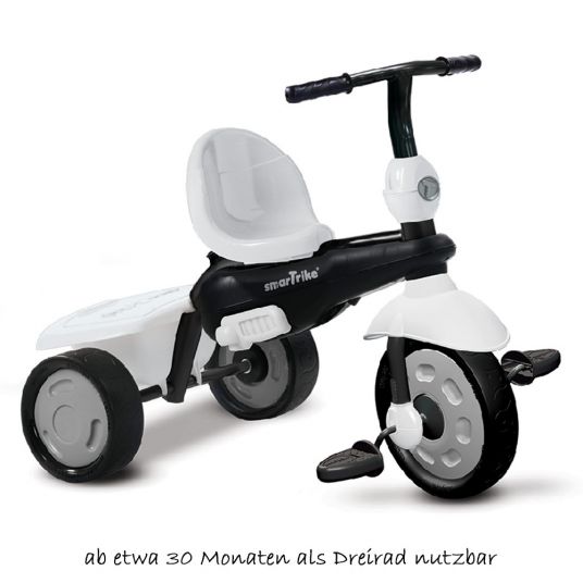 Smart Trike Triciclo Glow 4 in 1 con sterzo tattile - Bianco e nero