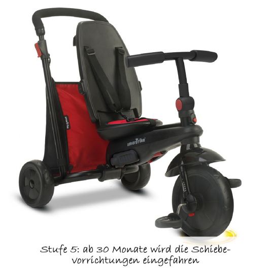 Smart Trike Tricycle smarTfold 400 - 7 in 1 with Touch Steering - Red