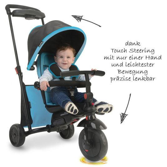 Smart Trike Tricycle smarTfold 500 - 7 in 1 with Touch Steering - Blue