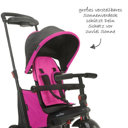 Smart Trike Triciclo smarTfold 500 - 7 in 1 con Touch Steering - Rosa