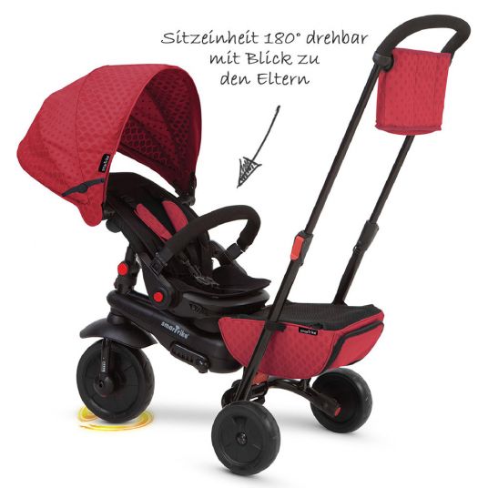 Smart Trike Triciclo smarTfold 700 - 8 in 1 con Touch Steering - Rosso