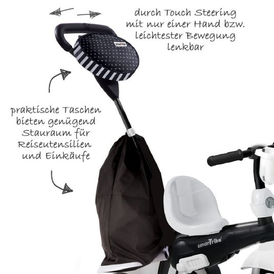 Smart Trike Dreirad Spark 4 in 1 mit Touch Steering - Black & White
